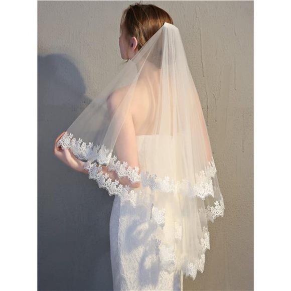 NEW Ivory 2 Tier Wedding Veil with Comb